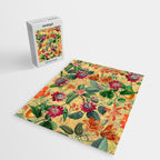 Exotic Sunny Vintage Passionflower Garden Jigsaw Puzzle Gallery Image 2