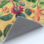 Exotic Sunny Vintage Passionflower Garden Rug Gallery Image 4