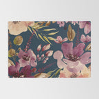 Watercolor Giant flowers fall colors Rug Gallery Image 2