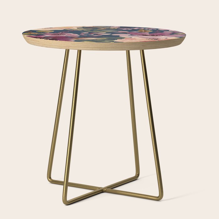 Watercolor Giant flowers fall colors Side Table Gallery Image 1