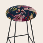 Watercolor Giant flowers fall colors Stool Gallery Image 2