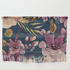 Watercolor Giant flowers fall colors Wall Hanging Gallery Image 1