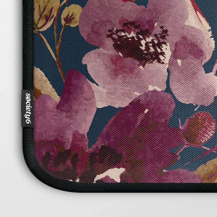 Watercolor Giant flowers fall colors Laptop Sleeve Gallery Image 3