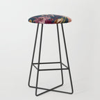 Watercolor Giant flowers fall colors Stool Gallery Image 1