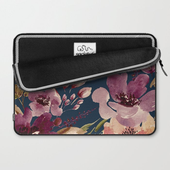 Watercolor Giant flowers fall colors Laptop Sleeve Gallery Image 2