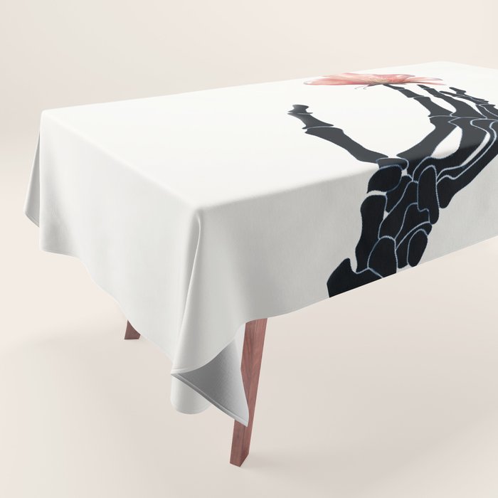Butterfly on Skeleton Hand Tablecloth Gallery Image 1