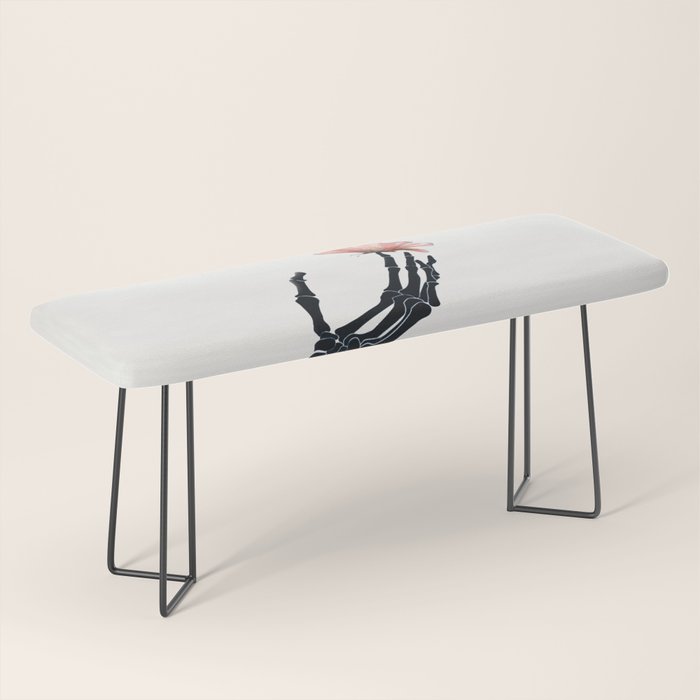 Butterfly on Skeleton Hand Bench Gallery Image 1