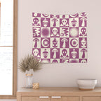 Potions and Spooky Things Checkerboard Pattern Wall Tapestry Gallery Image 2