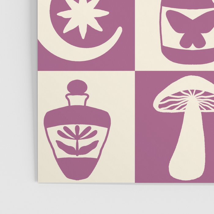 Potions and Spooky Things Checkerboard Pattern Poster Gallery Image 3