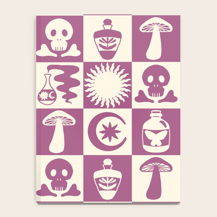 Potions and Spooky Things Checkerboard Pattern Notebook Gallery Image 4