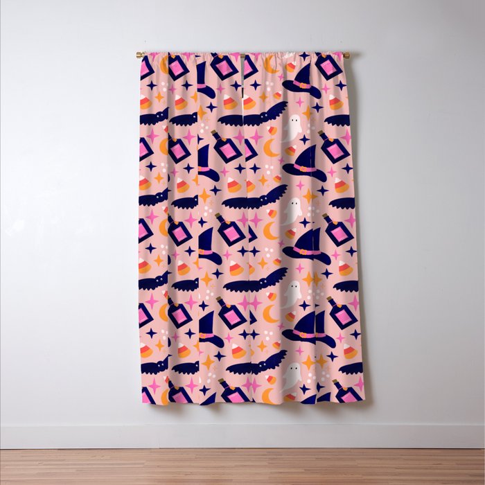 Pink Halloween essentials  Window Curtain Gallery Image 3