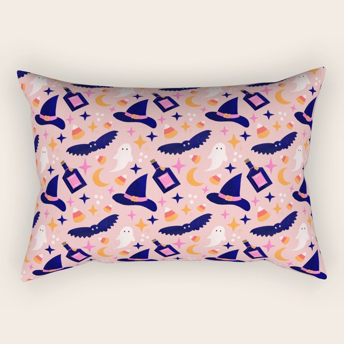 Pink Halloween essentials  Rectangular Pillow Gallery Image 2