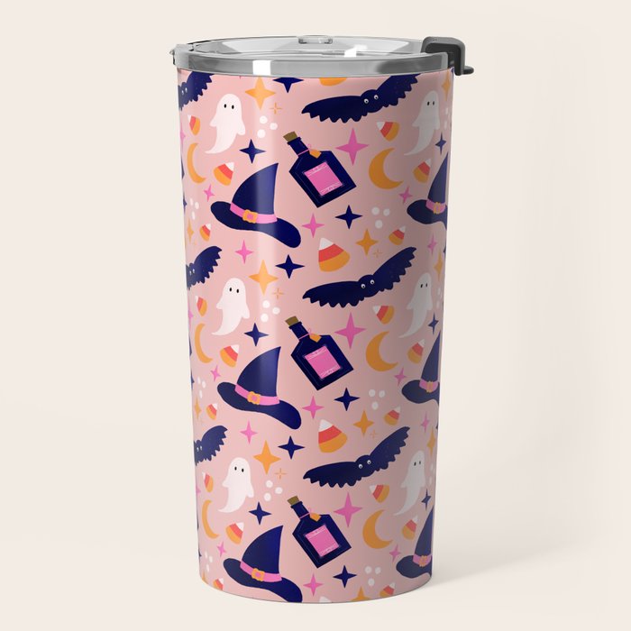 Pink Halloween essentials  Travel Mug Gallery Image 2