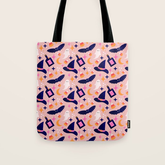 Pink Halloween essentials  Tote Bag Gallery Image 1