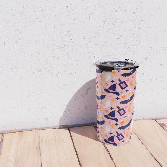 Pink Halloween essentials  Travel Mug Gallery Image 4