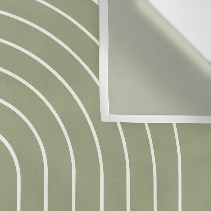 Minimal Arch LIII Earthy Sage Green Modern Geometric Lines Wall Tapestry Gallery Image 3