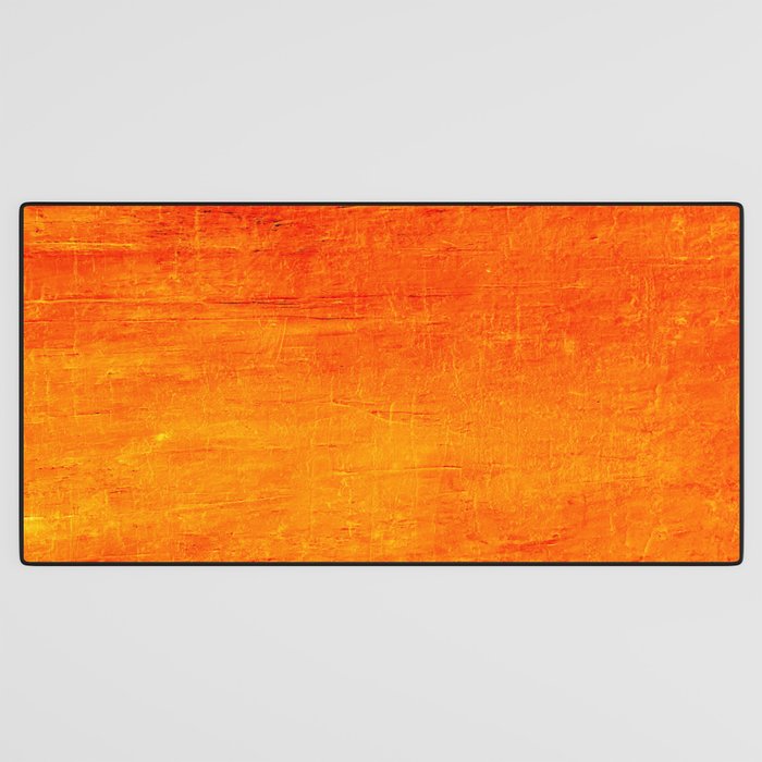 Orange Sunset Textured Acrylic Painting Desk Mat Gallery Image 3