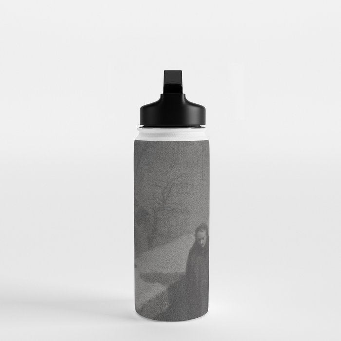 Edgar Allan Poe Walking the Bronx's High Bridge black and white lithograph  Water Bottle Gallery Image 3