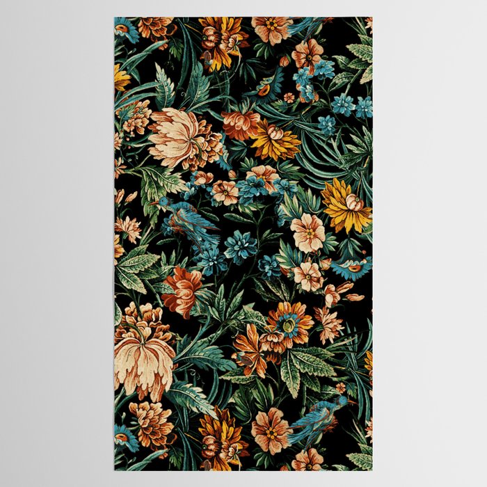 Floral and Birds Pattern Tablecloth Gallery Image 2