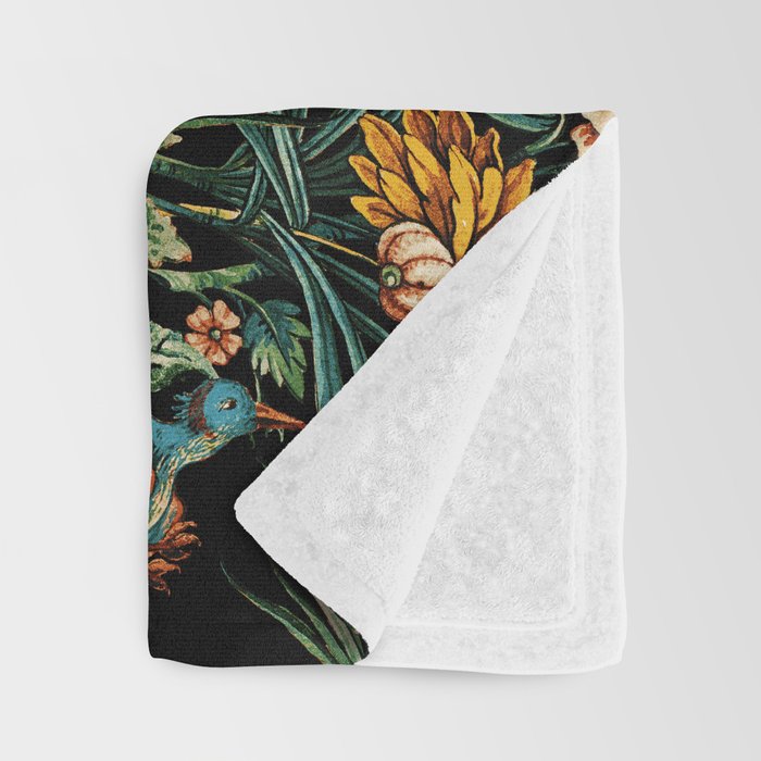 Floral and Birds Pattern Throw Blanket Gallery Image 3