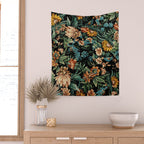 Floral and Birds Pattern Wall Tapestry Gallery Image 2