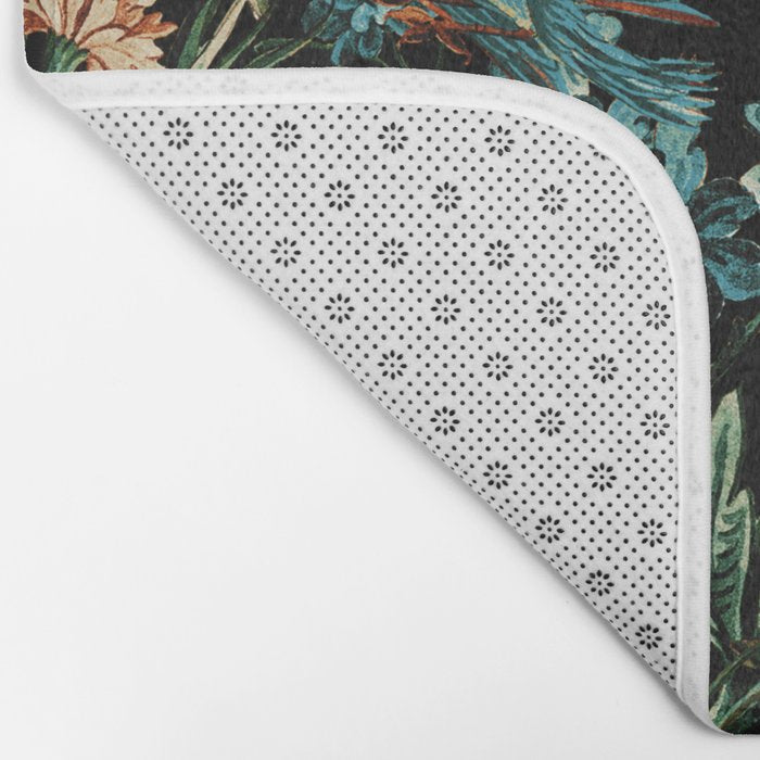 Floral and Birds Pattern Bath Mat Gallery Image 2