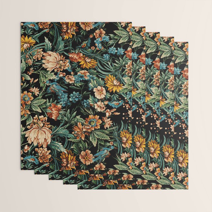 Floral and Birds Pattern Wrapping Paper Gallery Image 3