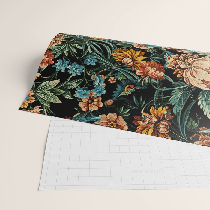 Floral and Birds Pattern Wrapping Paper Gallery Image 2