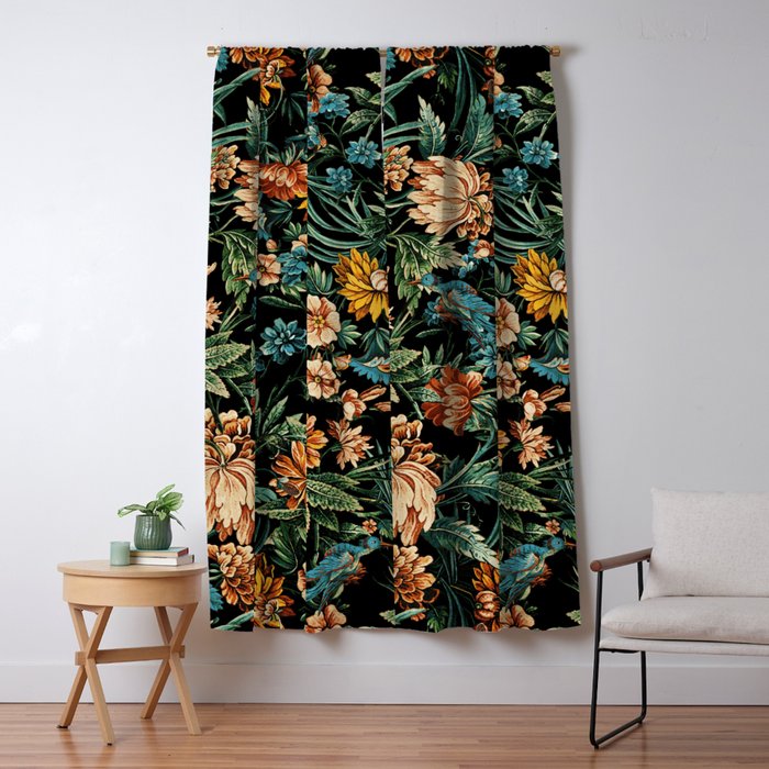 Floral and Birds Pattern Window Curtain Gallery Image 5