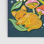 Kittens & Shrooms - Electric on Navy Poster Gallery Image 3