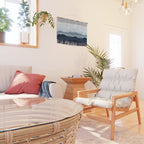 Indigo Abstract Watercolor Mountains Wall Hanging Gallery Image 2