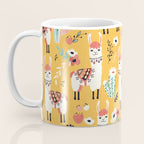 White Llama with flowers Coffee Mug Gallery Image 3