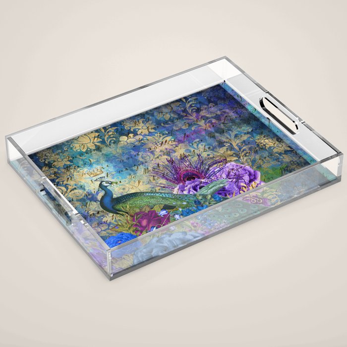 Feather Peacock 20 Acrylic Tray Gallery Image 1