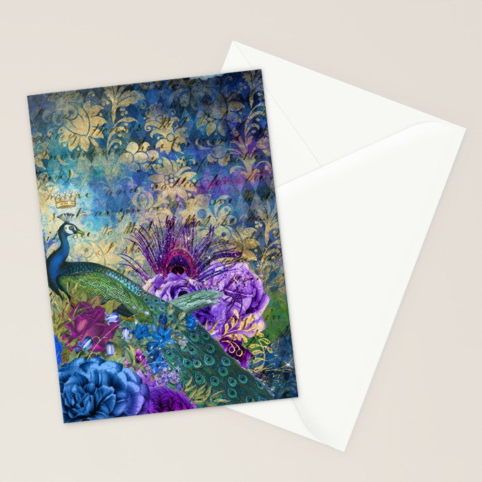 Feather Peacock 20 Stationery Card Gallery Image 2