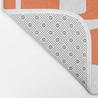 Retro Mid Century Modern Abstract Pattern 336 Orange Bath Mat Gallery Image 2
