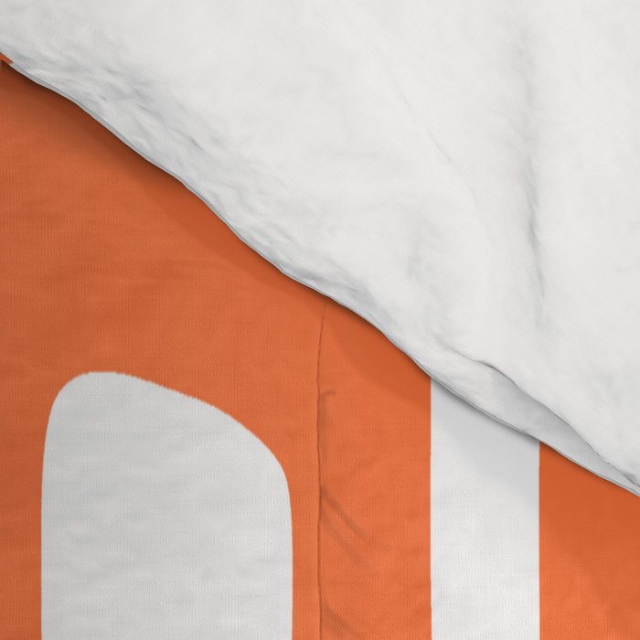 Retro Mid Century Modern Abstract Pattern 336 Orange Comforter Gallery Image 4
