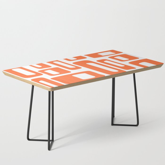 Retro Mid Century Modern Abstract Pattern 336 Orange Coffee Table Gallery Image 1