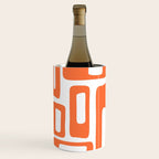 Retro Mid Century Modern Abstract Pattern 336 Orange Wine Chiller Gallery Image 2