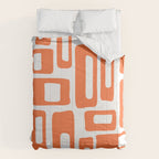 Retro Mid Century Modern Abstract Pattern 336 Orange Comforter Gallery Image 6