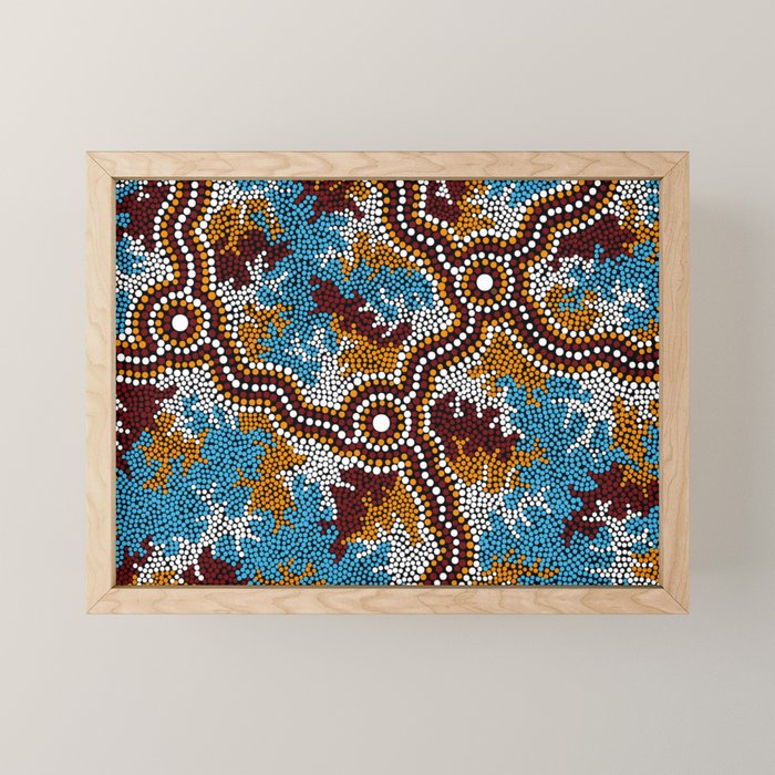 Authentic Aboriginal Art - Wetland Dreaming Mini Art Print Gallery Image 1