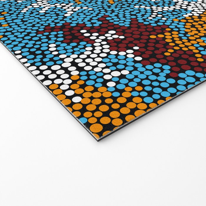 Authentic Aboriginal Art - Wetland Dreaming Welcome Mat Gallery Image 2