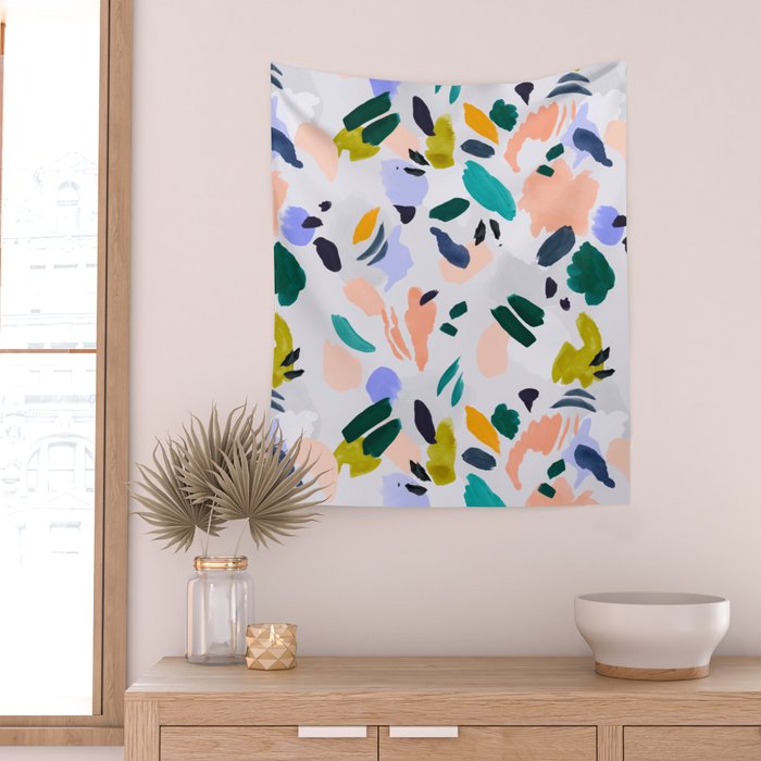 TERRAZZO BRUSHSTROKES Wall Tapestry Gallery Image 2
