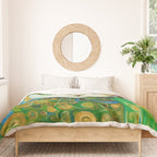 Klimt Cat with Bright Green Eyes Duvet Cover Gallery Image 3