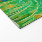 Klimt Cat with Bright Green Eyes Welcome Mat Gallery Image 2