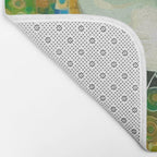 Klimt Cat with Bright Green Eyes Bath Mat Gallery Image 2