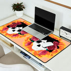 Catrina frida mexican kawaii cute sugar skull mexican style mexican flower marigold skeleton  Desk Mat Gallery Image 2