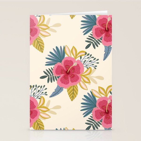 Tropical Floral Stationery Card Gallery Image 1