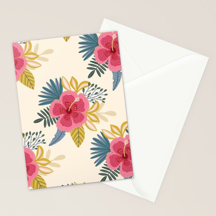 Tropical Floral Stationery Card Gallery Image 2