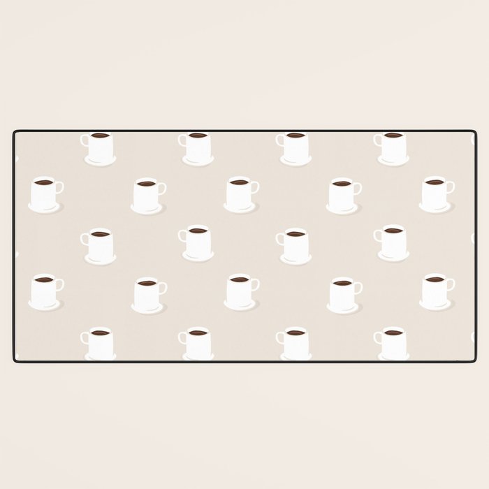 Retro coffee cup cartoon pattern Desk Mat Gallery Image 3