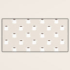 Retro coffee cup cartoon pattern Desk Mat Gallery Image 3